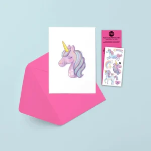 CARTE DE SOUHAITS - LICORNE