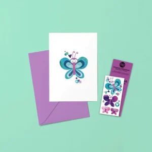 CARTE DE SOUHAITS - PAPILLON