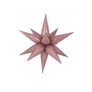 ÉTOILE EN BALLON MYLAR VIEUX ROSE 40 POUCES